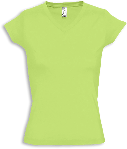 Basic T-Shirt für Damen mit V-Ausschnitt