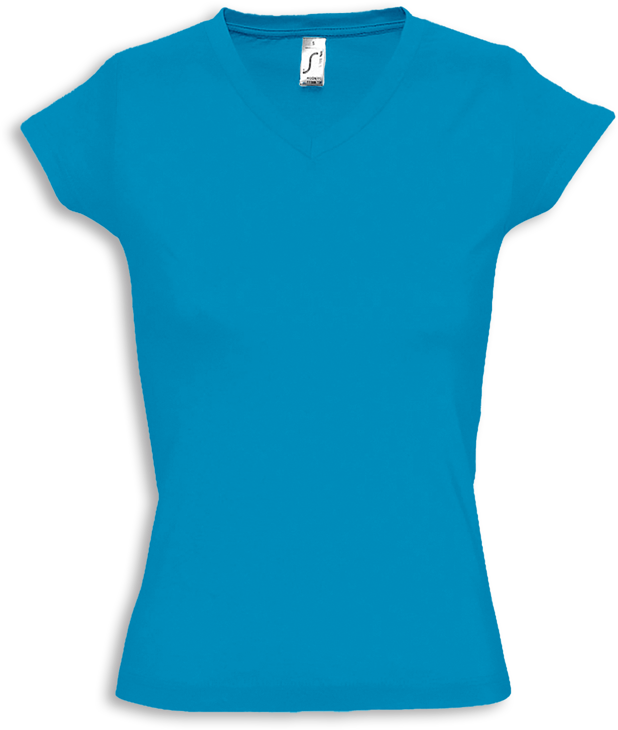 Basic T-Shirt für Damen mit V-Ausschnitt