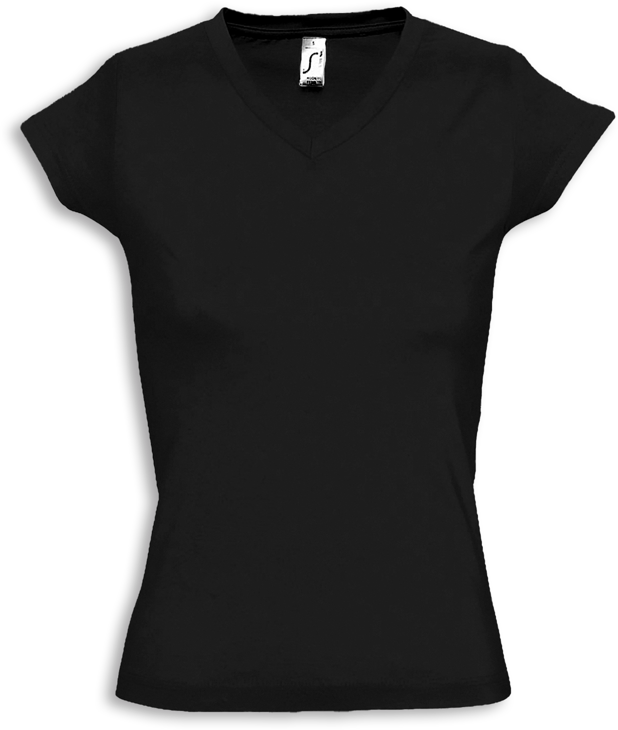 Basic T-Shirt für Damen mit V-Ausschnitt