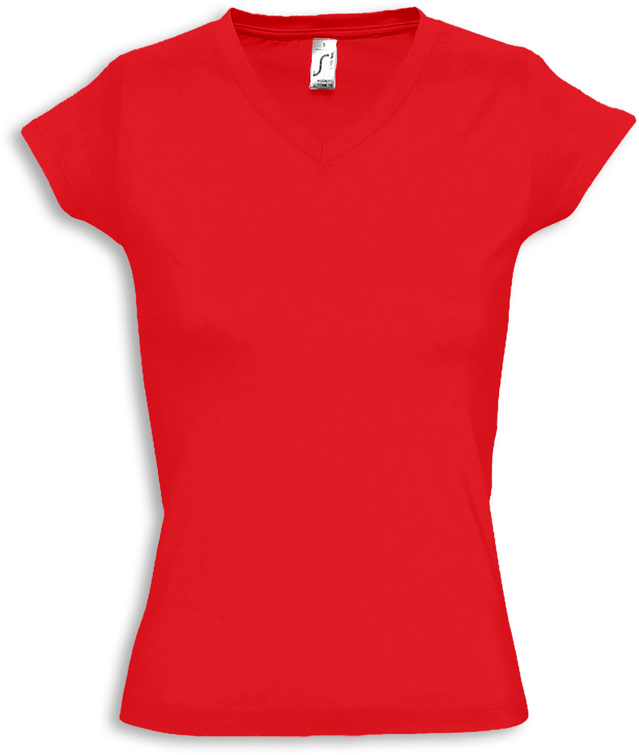 Basic T-Shirt für Damen mit V-Ausschnitt