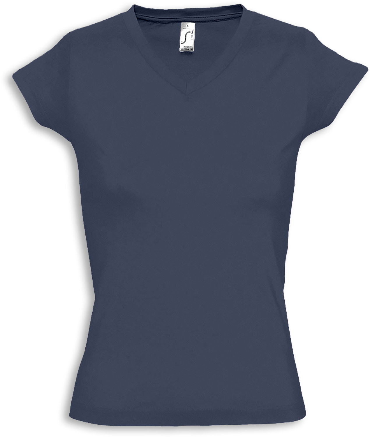 Basic T-Shirt für Damen mit V-Ausschnitt