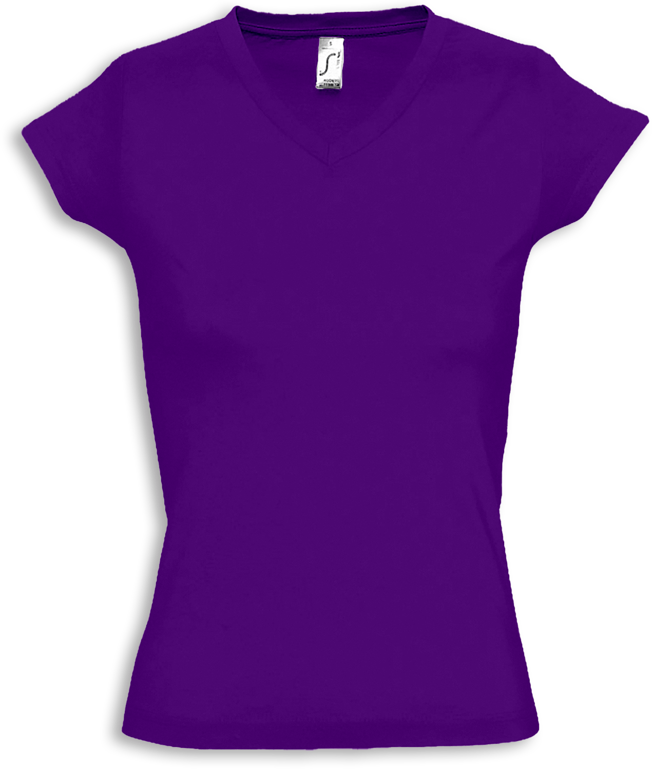 Basic T-Shirt für Damen mit V-Ausschnitt