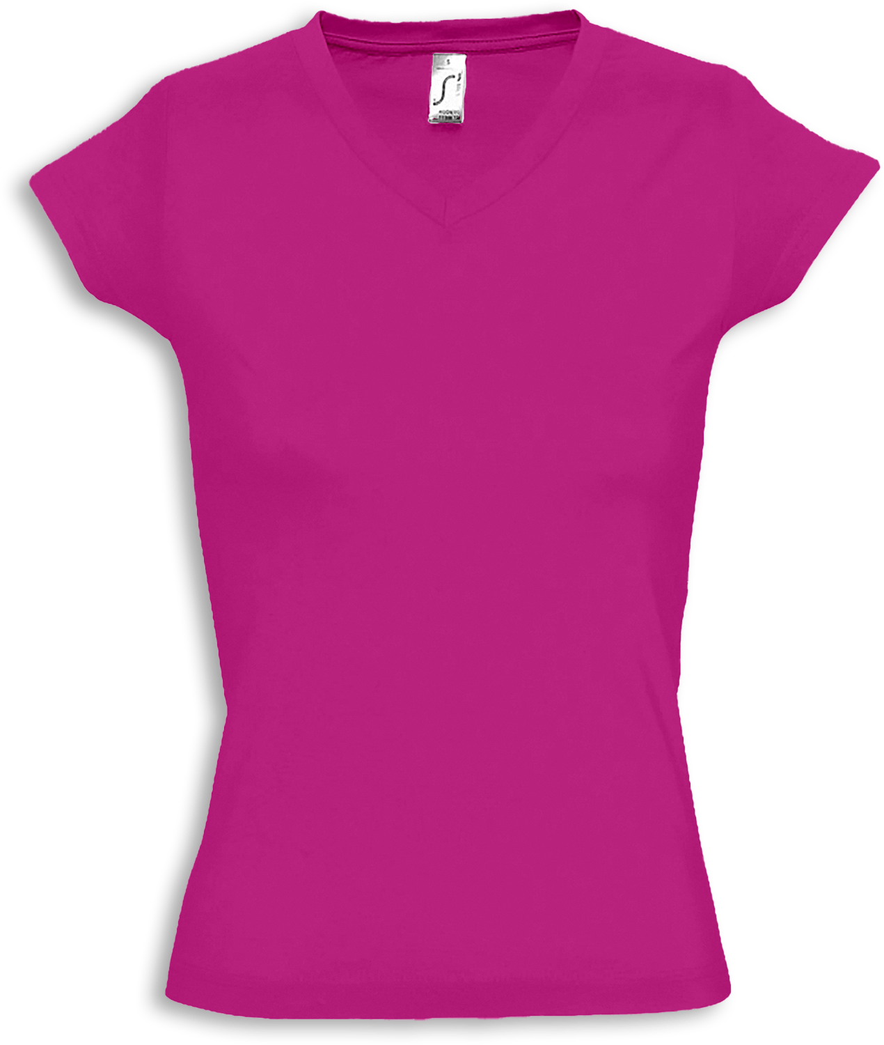 Basic T-Shirt für Damen mit V-Ausschnitt