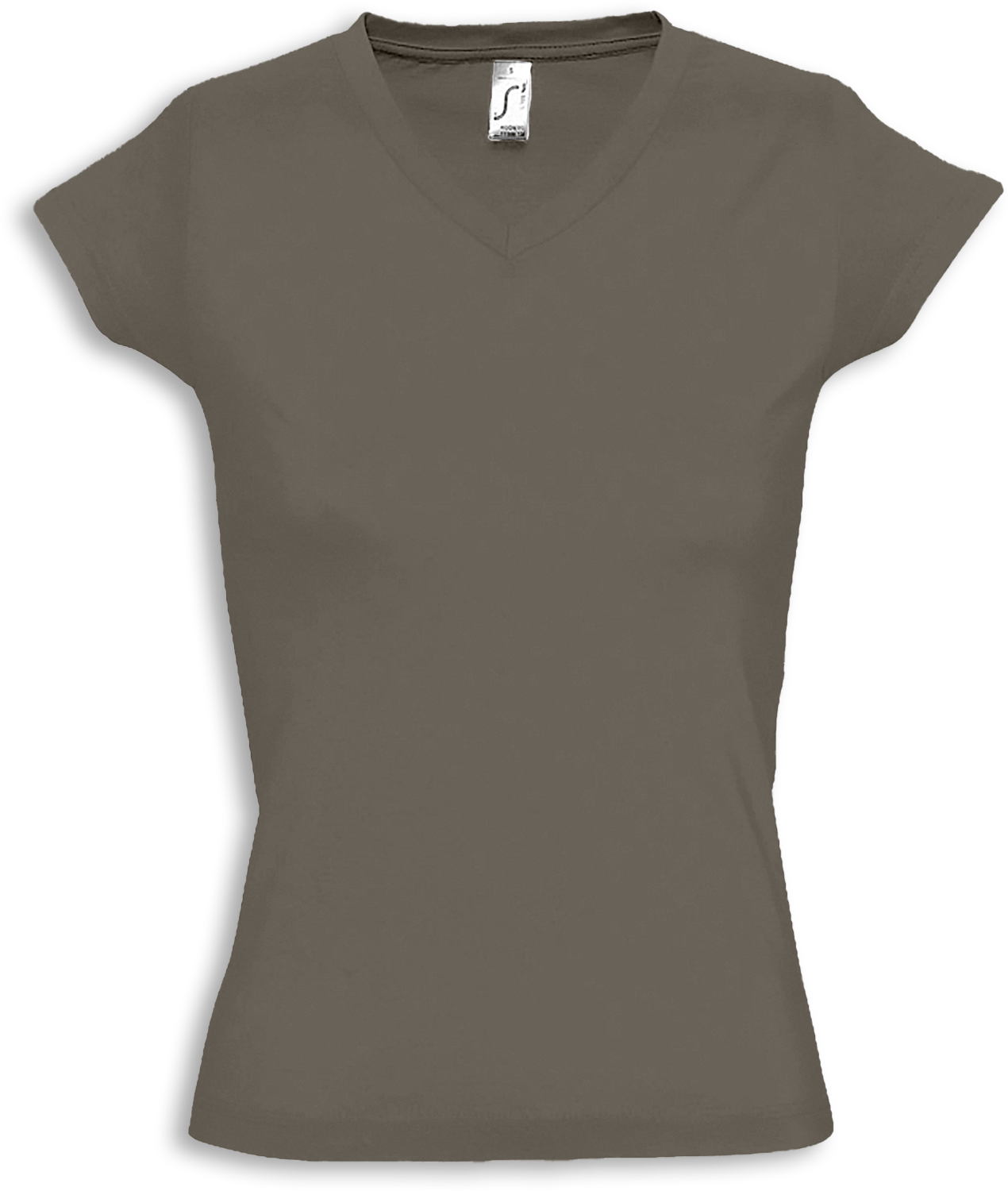 Basic T-Shirt für Damen mit V-Ausschnitt