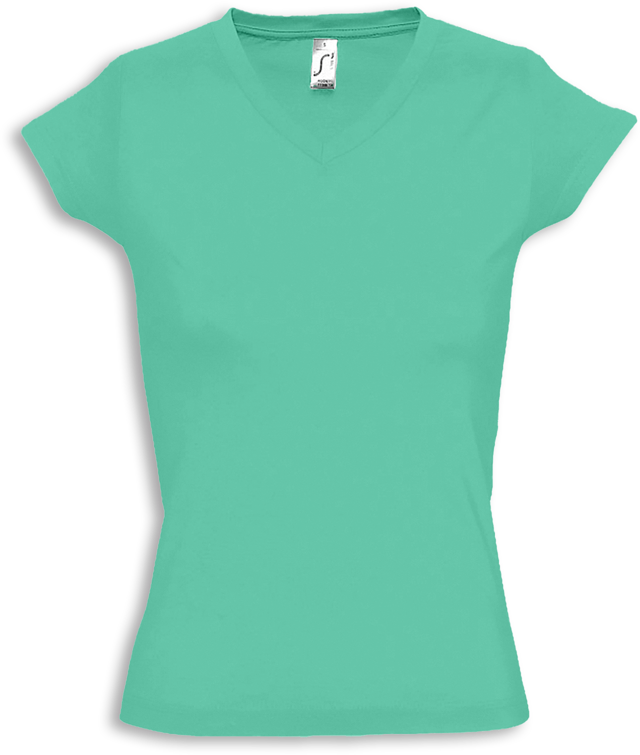 Basic T-Shirt für Damen mit V-Ausschnitt