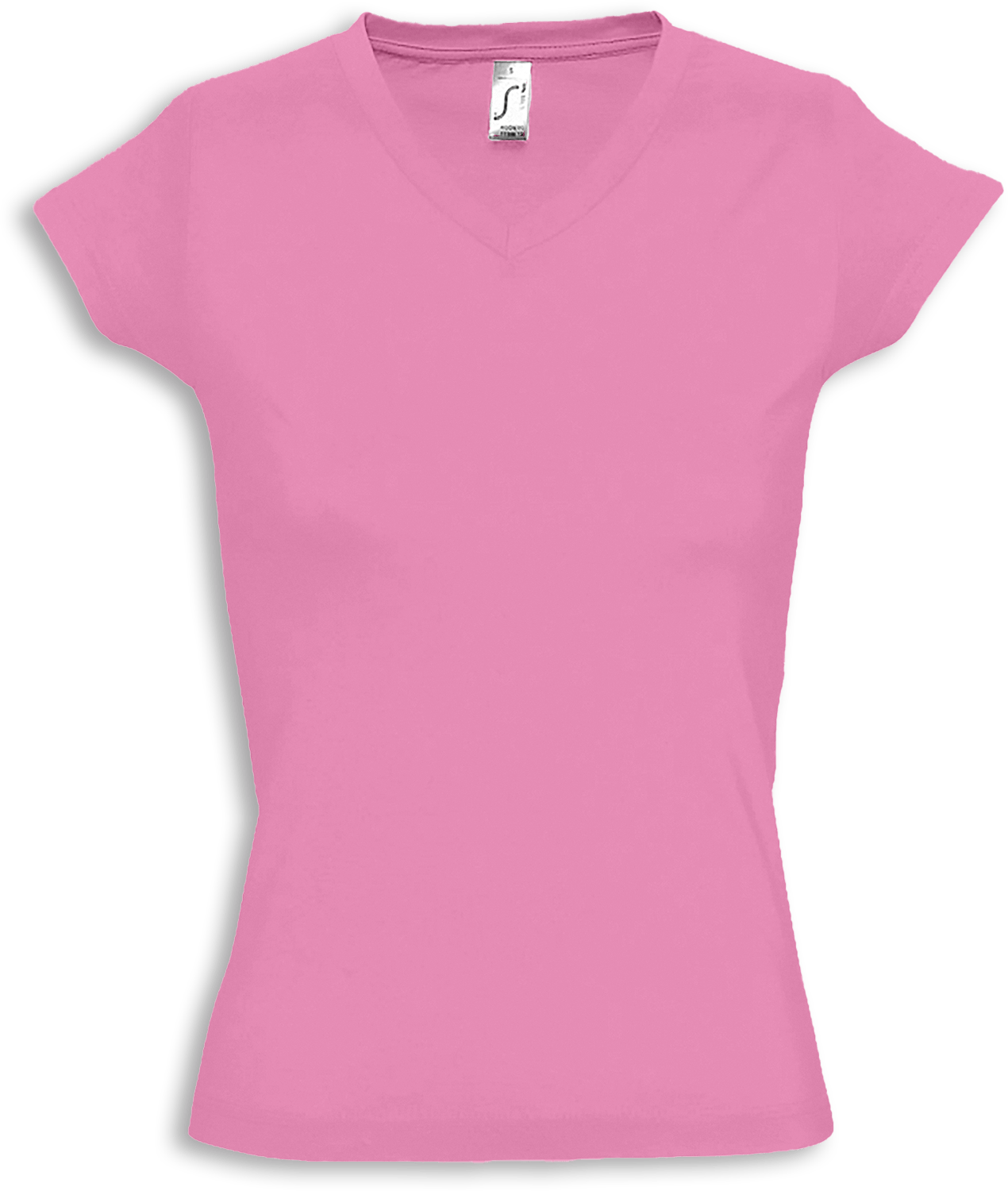 Basic T-Shirt für Damen mit V-Ausschnitt