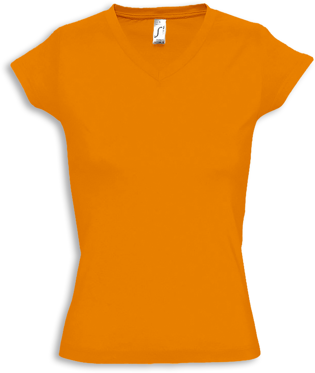 Basic T-Shirt für Damen mit V-Ausschnitt