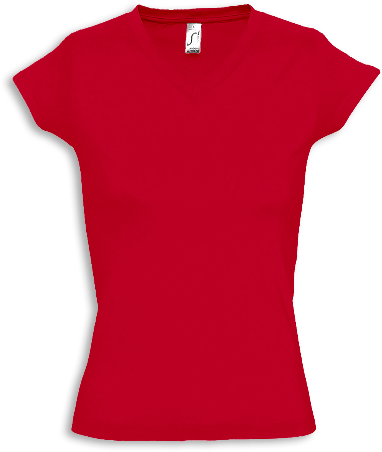Basic T-Shirt für Damen mit V-Ausschnitt