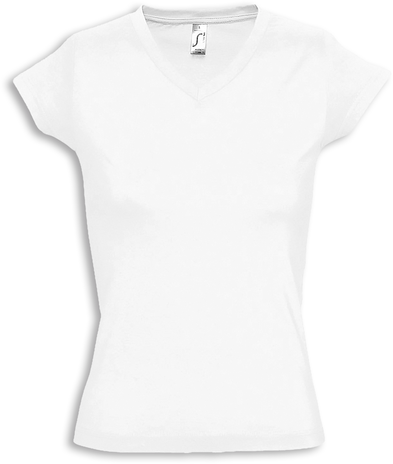 Basic T-Shirt für Damen mit V-Ausschnitt