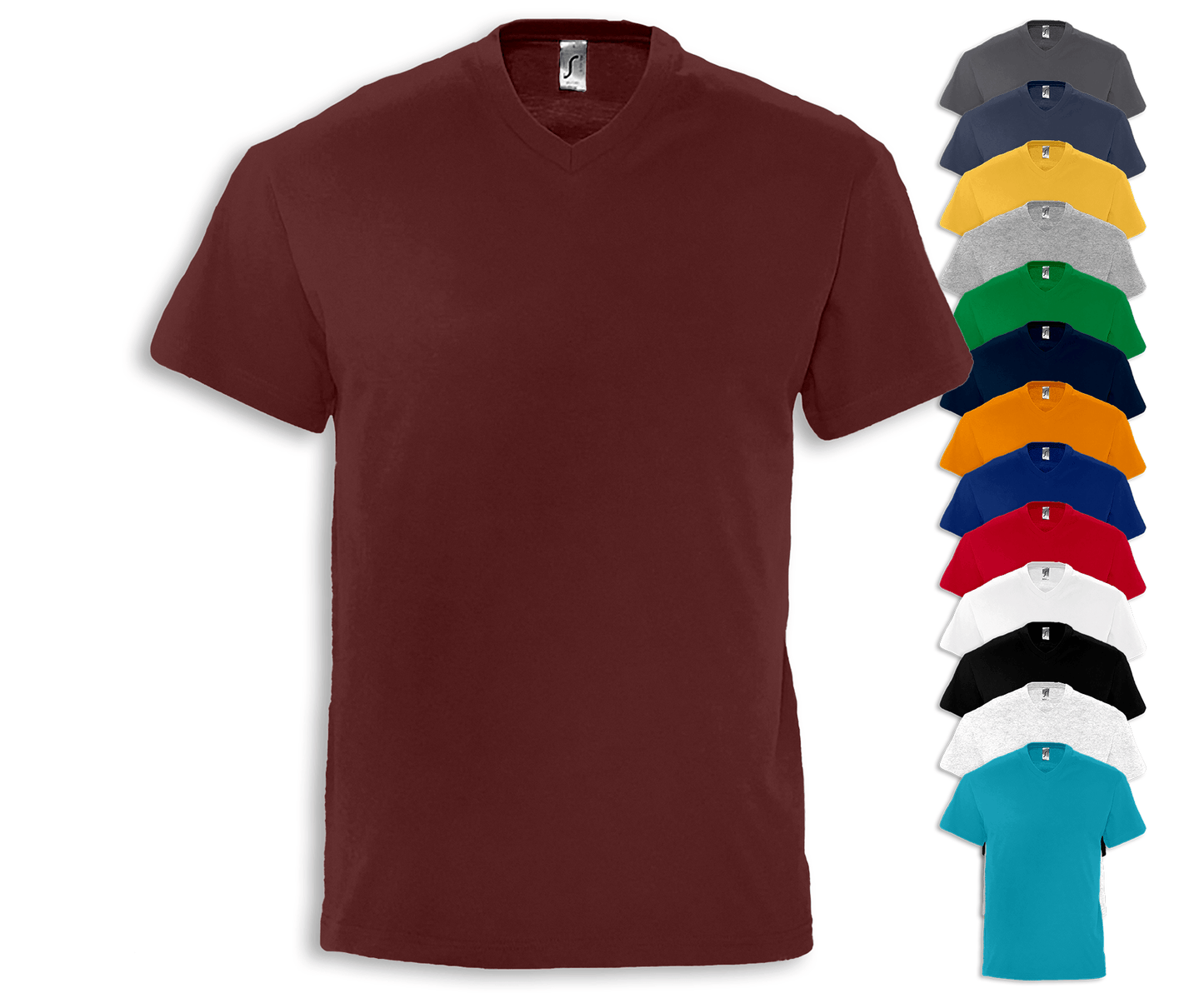 Basic T-Shirt für Herren mit V-Ausschnitt