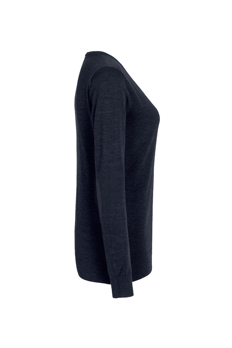 HAKRO Damen V-Pullover Merino-Wolle