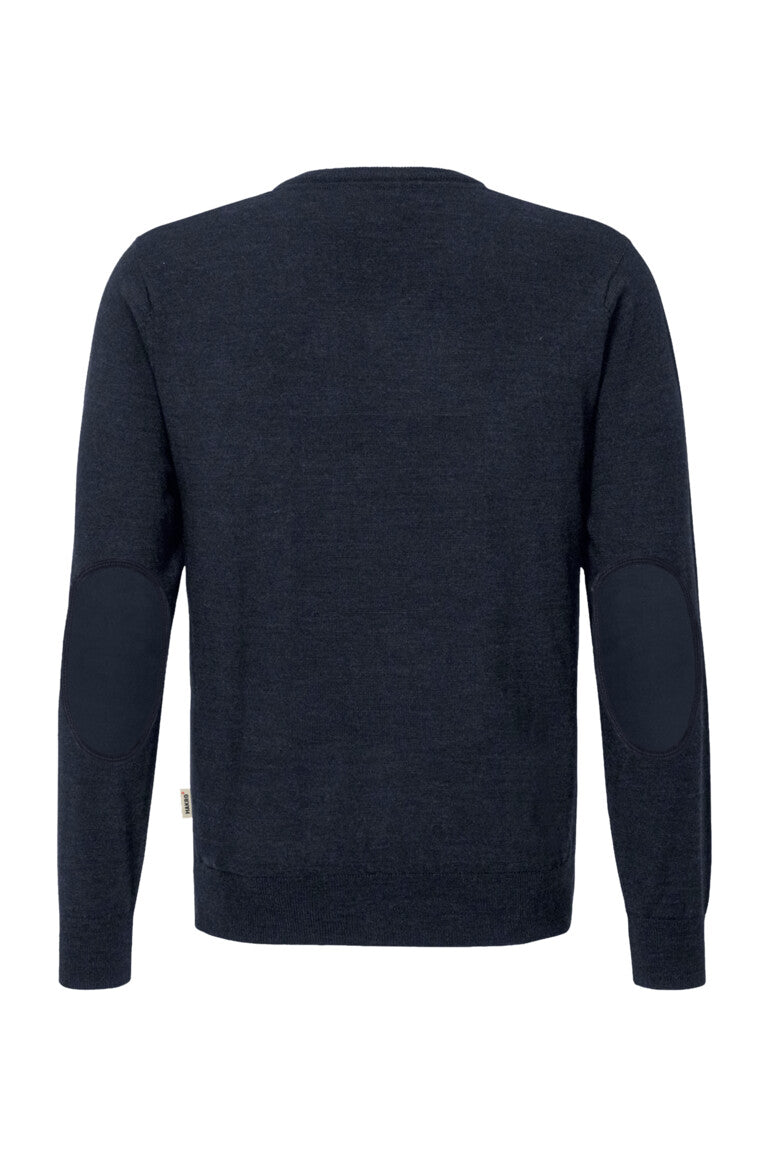 HAKRO V-Pullover Merino-Wolle