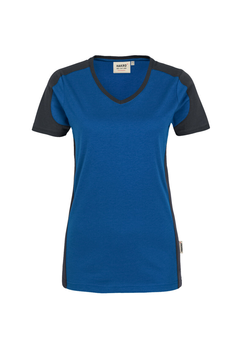 HAKRO Damen V-Shirt Contrast MIKRALINAR®