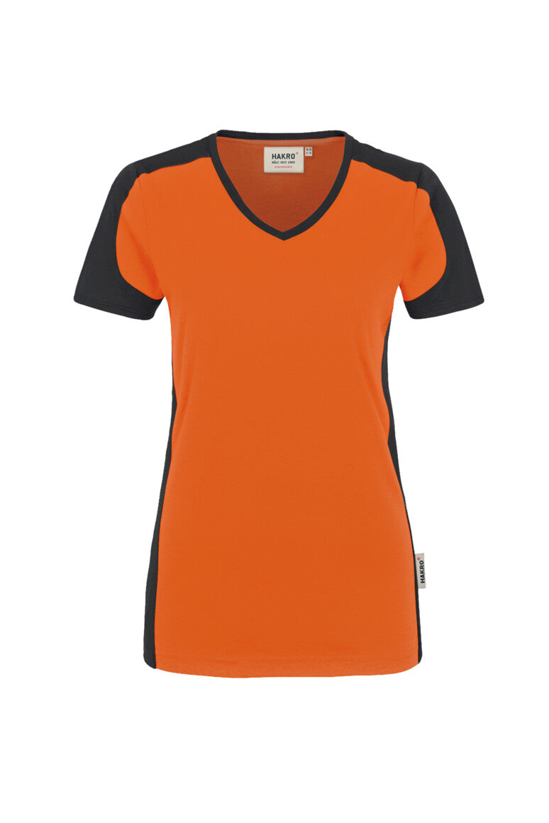 HAKRO Damen V-Shirt Contrast MIKRALINAR®