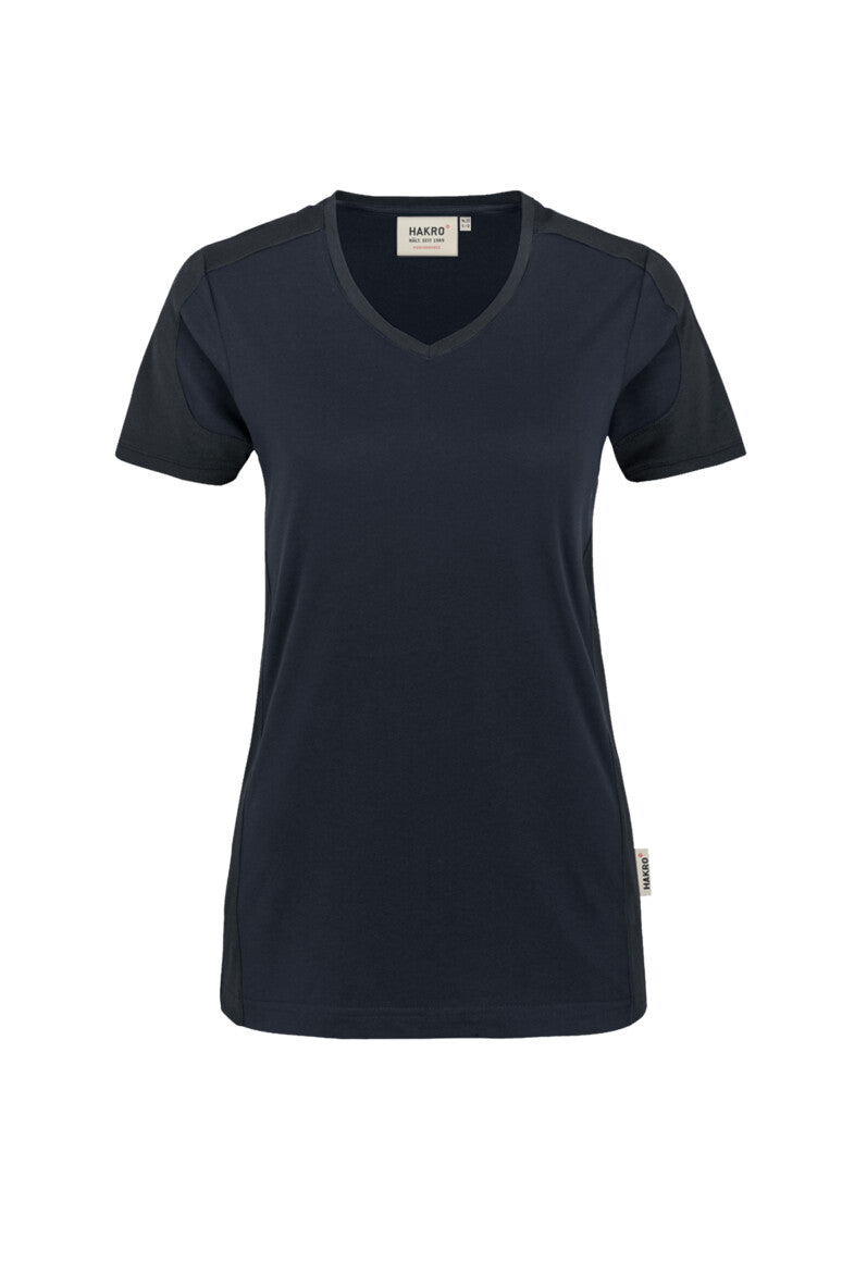 HAKRO Damen V-Shirt Contrast MIKRALINAR®