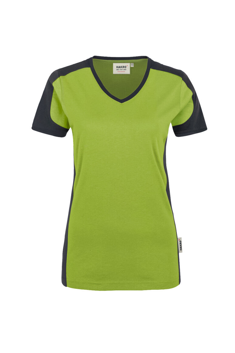 HAKRO Damen V-Shirt Contrast MIKRALINAR®