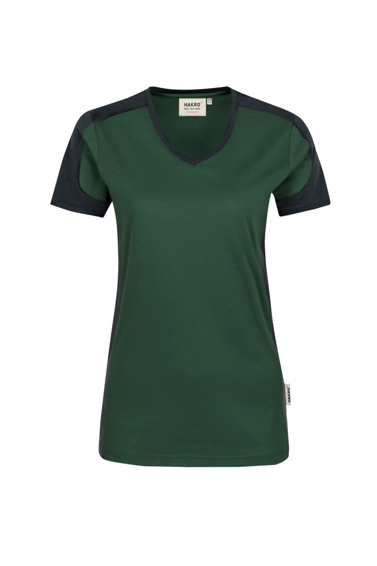 HAKRO Damen V-Shirt Contrast MIKRALINAR®
