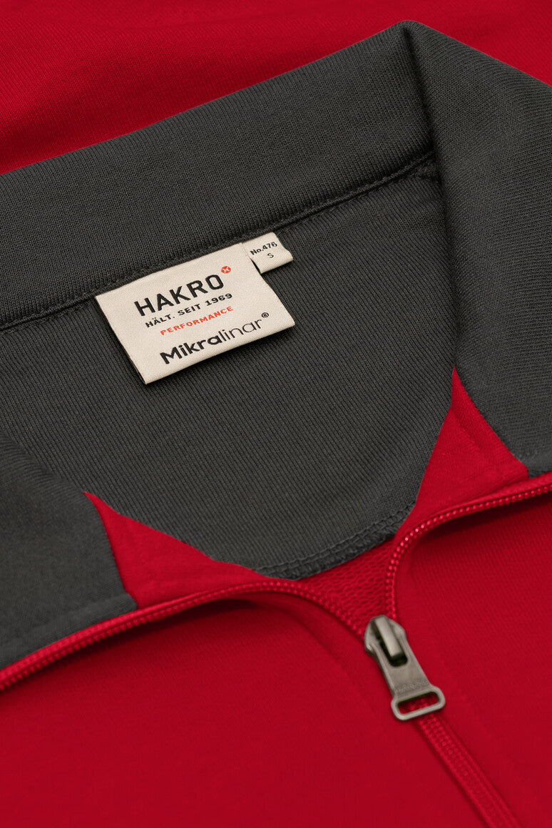 HAKRO Zip-Sweatshirt Contrast MIKRALINAR®
