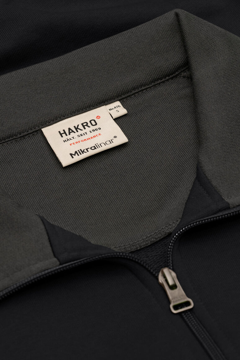 HAKRO Zip-Sweatshirt Contrast MIKRALINAR®