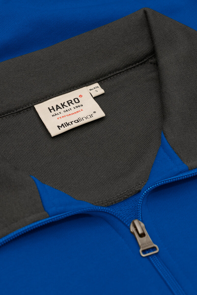 HAKRO Zip-Sweatshirt Contrast MIKRALINAR®