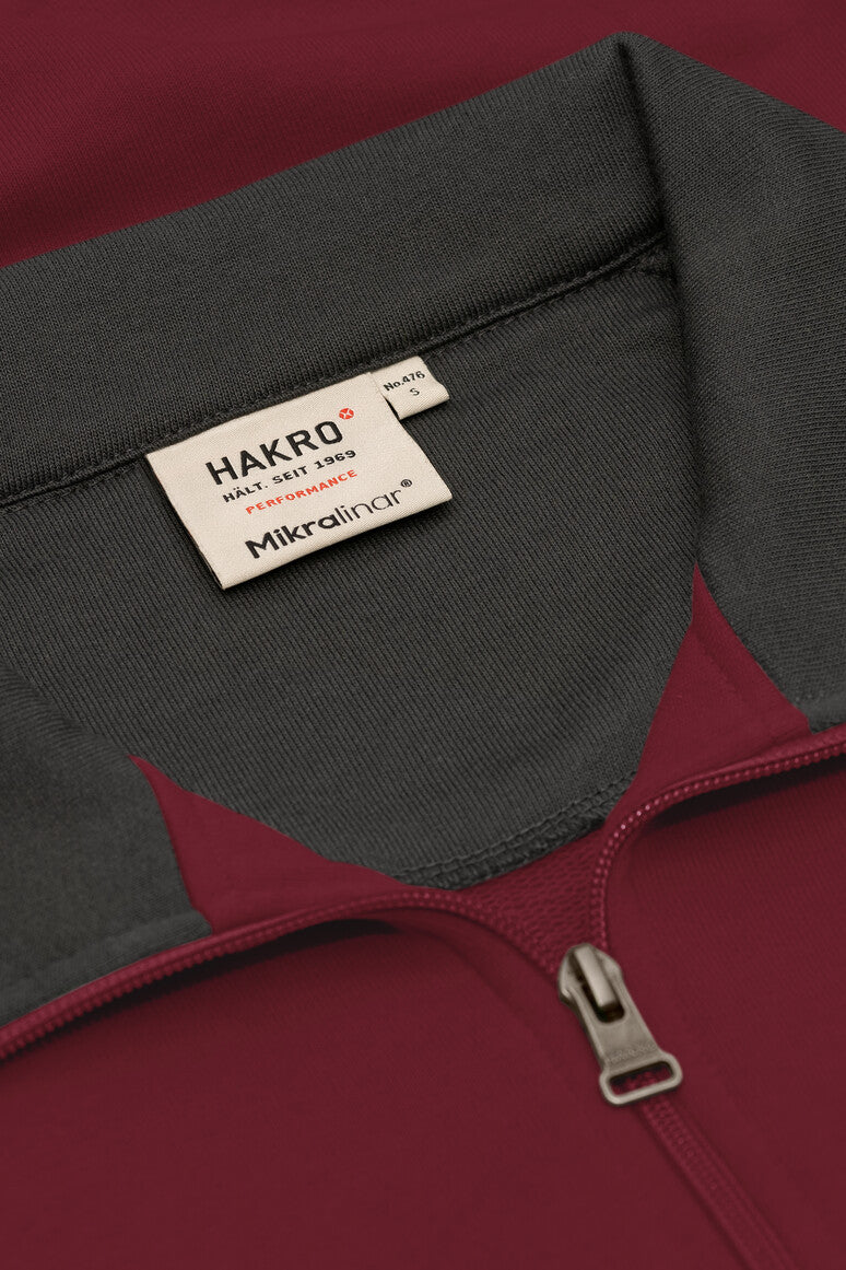 HAKRO Zip-Sweatshirt Contrast MIKRALINAR®