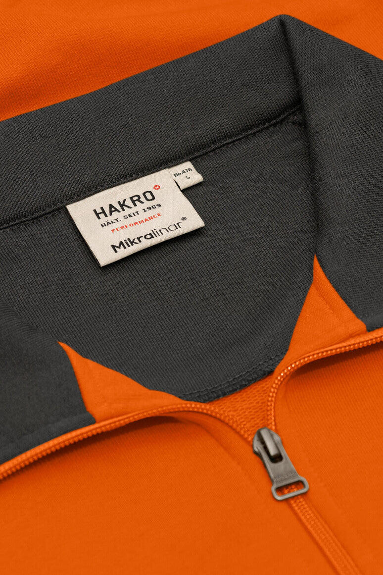 HAKRO Zip-Sweatshirt Contrast MIKRALINAR®