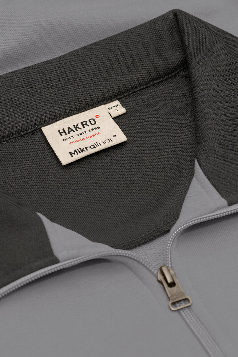 HAKRO Zip-Sweatshirt Contrast MIKRALINAR®