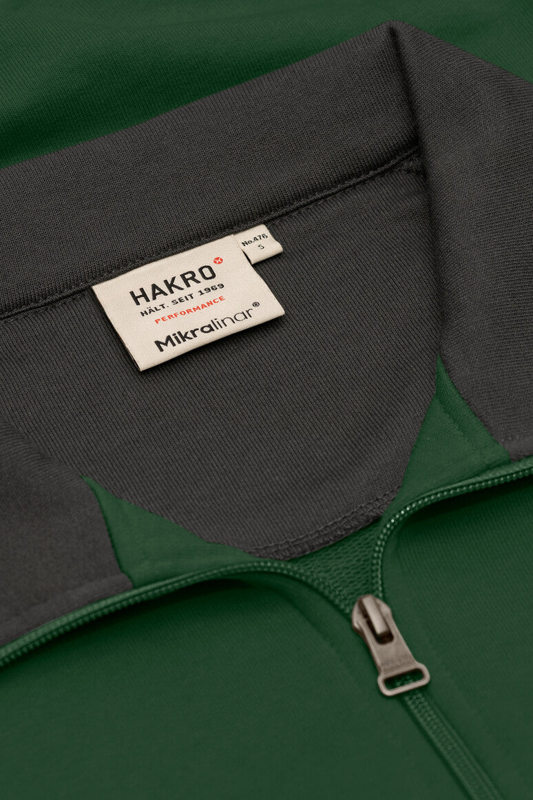HAKRO Zip-Sweatshirt Contrast MIKRALINAR®