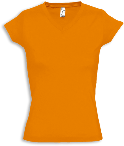 Basic T-Shirt für Damen mit V-Ausschnitt
